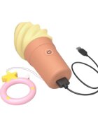 LOVE TO LOVE Stimulator clitoris Cand’Ice Vanilla Pop în formă de înghețată 10 funcții de vibrație culoare crem