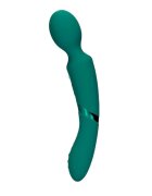 Loveline Aparat de masaj dublu Double-Sided Vibrating Wand pentru corp și punctul G 10 funcții de vibrație verde