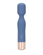 Loveline Aparat de masaj Mini Wand Vibrator pentru corp și zone intime 10 funcții de vibrație lungime 14.3 cm albastru