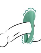 Loveline Inel pentru penis Pointed Cock Ring din silicon ultra moale pentru susținerea erecțiilor culoare verde