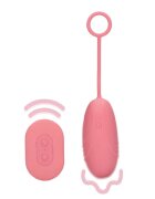 Loveline Ou vibrator Ultra Soft Silicone Egg Vibrator with Remote Control control prin telecomandă 10 funcții de vibrație roz