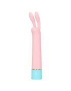 Loveline Vibrator Mini Rabbit Vibrator with USB Charger cu design pentru stimulare versatilă 10 funcții de vibrație 17.5 cm roz