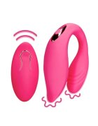 Loveline Vibrator pentru cupluri Couple Toy with Remote Control control prin telecomandă 10 funcții de vibrație roz