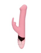 Loveline Vibrator rabbit Rotating Beads Rabbit Vibrator cu perle rotative 10 funcții de vibrație lungime 22.5 cm roz