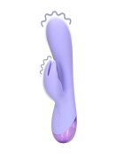 Loveline Vibrator rabbit Smooth Silicone Rabbit Vibrator pentru clitoris și punctul G 10 funcții de vibrație mov