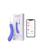 Lovense Vibrator multifunctional - HYPHY control prin aplicatie pentru stimularea punctului G si a clitorisului culoarea mov si alb 25 cm