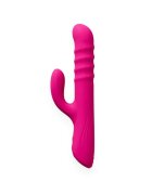 Lovense Vibrator rabbit Velvo stimulare duală cu bile rotative control prin aplicație până la 7000 vibrații / minut roz
