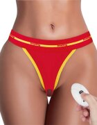 LoveToy Chilot cu stimulator Vibe and Fuck chilot cu logo decorativ bullet vibrator inclus funcții multiple de vibrare control prin telecomandă M/L