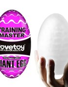 LoveToy Masturbator manual Training Master Grind Ripples din TPE transparent în formă de ou lungime 13 cm (mov)