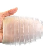 LoveToy Masturbator manual Training Master Grind Ripples din TPE transparent în formă de ou lungime 13 cm (mov)