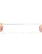 LoveToy Set 3 inele pentru penis Power Plus texturate cu sfere de diverse mărimi din TPE transparente diametru 2 cm