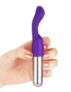 LoveToy Vibrator Joy Versatile Tickler pentru clitoris și zone erogene cu 10 funcții de vibrație rezistent la apă mov cu argintiu