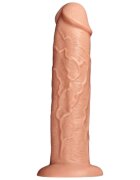 LoveToy Vibrator realist 11” Vibrating Dildo cu telecomandă 10 funcții de vibrație bază cu ventuză 28 cm culoarea pielii