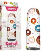 LoveToy Vibrator tip Bullet - Donut Massager pentru stimularea clitorisului 8.5 cm alb