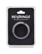 LOVING JOY Inel pentru penis RevRings - Cock Ring pentru stimularea erectiei din silicon negru 42mm
