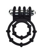 LOVING JOY Inel vibrator RevRings - Double Vibrating Cock Ring pentru imbunatatirea performatelor sexuale Negru
