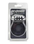 LOVING JOY Inel vibrator RevRings - Double Vibrating Cock Ring pentru imbunatatirea performatelor sexuale Negru