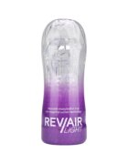 LOVING JOY Masturbator manual REVAIR Light Reusable Masturbation Cup cu 3 tipuri de texturi material TPE 16.5 cm mov