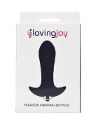 LOVING JOY Plug Anal cu vibrații Paragon 7 funcții de vibrație lungime inserabilă 8 cm diametru 3.5 cm culoare negru