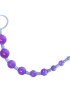 LOVING JOY Rozariu anal LovingJoy - Love Beads din silicon mov 32 cm