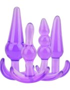 LOVING JOY Set plug anal - Training material moale și flexibil mov 12.75 cm 11 cm 9.5 cm 9 cm