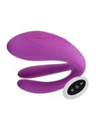 LOVING JOY Vibrator - Duet Remote Control ideeal pentru cupluri 10.5 cm mov