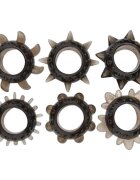 LOVING JOY Set 6 inele pentru penis LOVING JOY Textured Rings (6 pack) din TPE cu texturi variate culoare negru