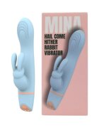 LOVING JOY Vibrator rabbit MINA HAIL COME HITHER din silicon 5 funcții de vibrație rezistent la apă culoare albastru(N12562)