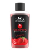 LUXURIA Gel pentru masaj Voluptas Strawberry cu efect de încălzire aromă naturală de căpșuni 100 ml