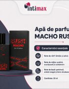 MACHO Apă de parfum RUSH pentru bărbați cu note de lămâie salvie și ambră neagră 30 ml