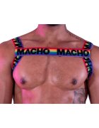 MACHO Ham elastic - Double Harness culoare Pride mărime universală