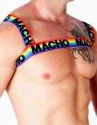 MACHO Ham elastic - Double Harness culoare Pride mărime universală