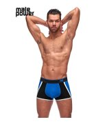 Male Power Chilot sexy bărbați Retro Sport din bumbac design cu dungi subțiri albe mărime M negru cu albastru
