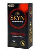 MANIX Prezervative Skyn Intense Feel fără latex texturate subțiri și rezistente diametru 53 mm 10 bucăți