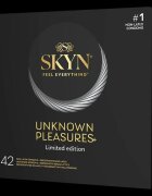 MANIX Set SKYN Unknown Pleasure + fără latex extra subțiri aromate texturate și stimulatoare 53 ± 2 mm 42 buc