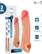  Manșon realist MR INTENSE Simon S pentru extensia și îngroșarea penisului lungime inserabilă 8.5 cm + 4.5 cm culoarea pielii