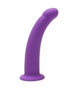 ME YOU US Dildo Purple Curved Silicone Dildo compatibil cu hamuri strap-on hipoalergenic lungime 19 cm mov
