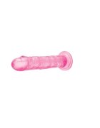ME YOU US Dildo Ultra Cock Jelly compatibil cu hamuri strap-on rezistent la apa lungime 22 cm culoare roz