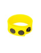 ME YOU US Inel pentru penis - Cock Strap din silicon si capse 3 niveluri de reglare pentru imbunatatirea performatelor sexuale galben