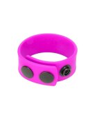 ME YOU US Inel pentru penis - Cock Strap din silicon si capse 3 niveluri de reglare pentru imbunatatirea performatelor sexuale mov