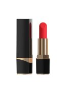 MINA Stimulator clitoris Glossy Lipstick Vibrator în formă de ruj 10 funcții de vibrație rezistent la apă IPX7 negru cu roșu