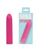 MINA Stimulator clitoris Whisper design în formă de ruj 10 funcții de vibrație 9.25 cm roz