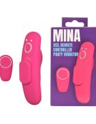 MINA Vibrator pentru chilot Veil Remote Controlled Panty cu telecomandă 10 funcții de vibrație din silicon 10 cm roz