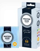Mister Size Prezervative ultra subtiri marime 53 mm 1 cutie x 10 buc