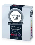 Mister Size Set 3 prezervative Test Set lubrifiate din latex diametru 60/64/69 mm