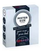 Mister Size Set 3 prezervative Test Set lubrifiate din latex diametru 60/64/69 mm