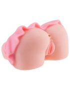 Mistress Masturbator manual School Girl pentru simulare anală și vaginală realistă material TPE culoarea pielii design cu fustă roz