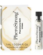  Mostră parfum cu feromoni PHEROSTRONG Duo unisex cu note de bergamotă OUD floare de portocal și vanilie 1 ml