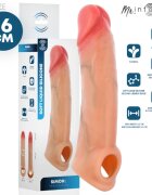 MR INTENSE Manșon realist Simon L pentru extensia și îngroșarea penisului lungime inserabilă 11.5 cm +4.5 cm culoarea pielii