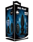 MR PLAY Plug anal electric cu telecomanda din silicon cu 12 functii de vibrare negru